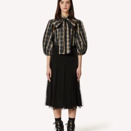 Red Valentino - Camicia in luminescent tartan